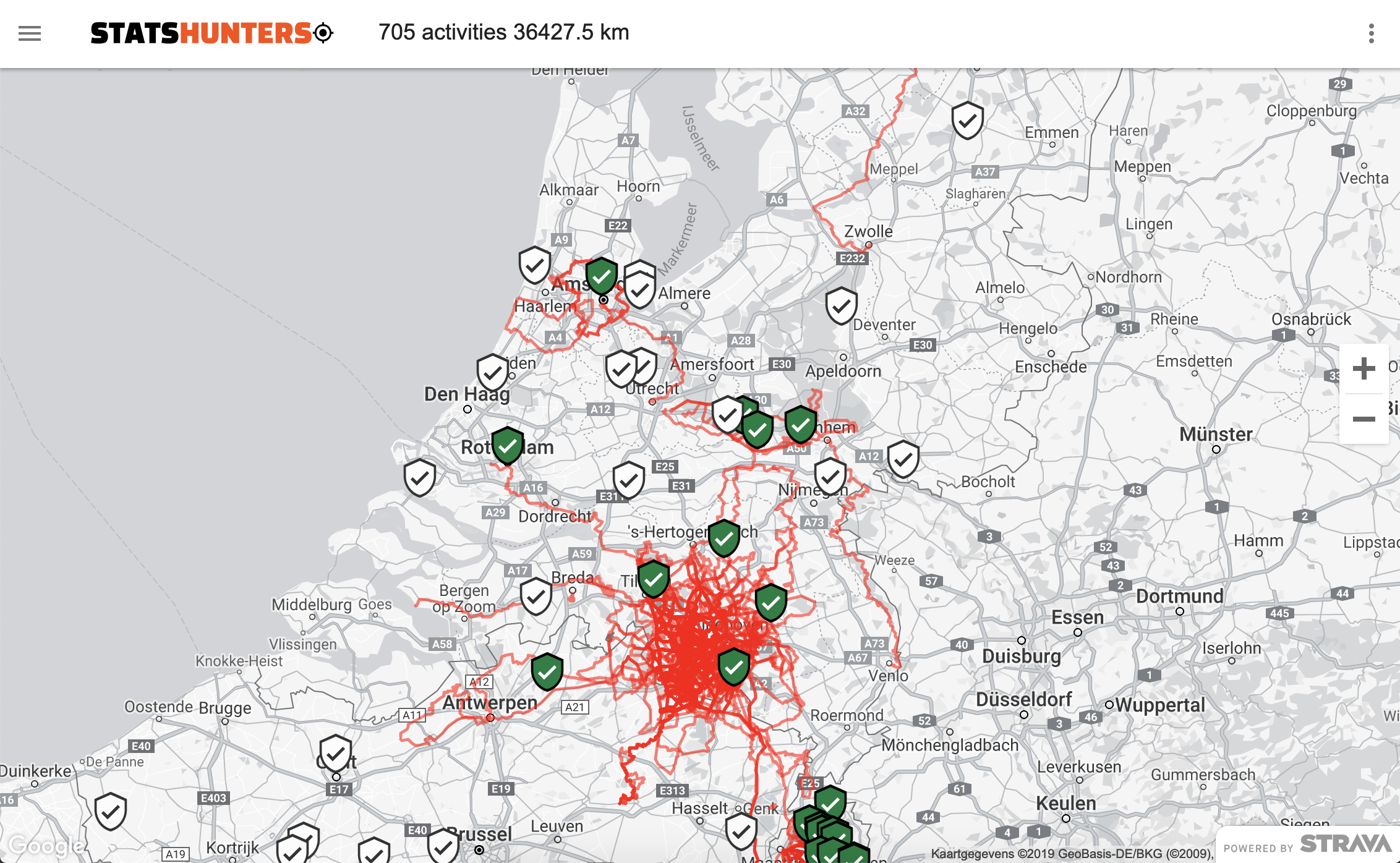 Get more out of your Strava activities with heatmap, statistics, badges and more...